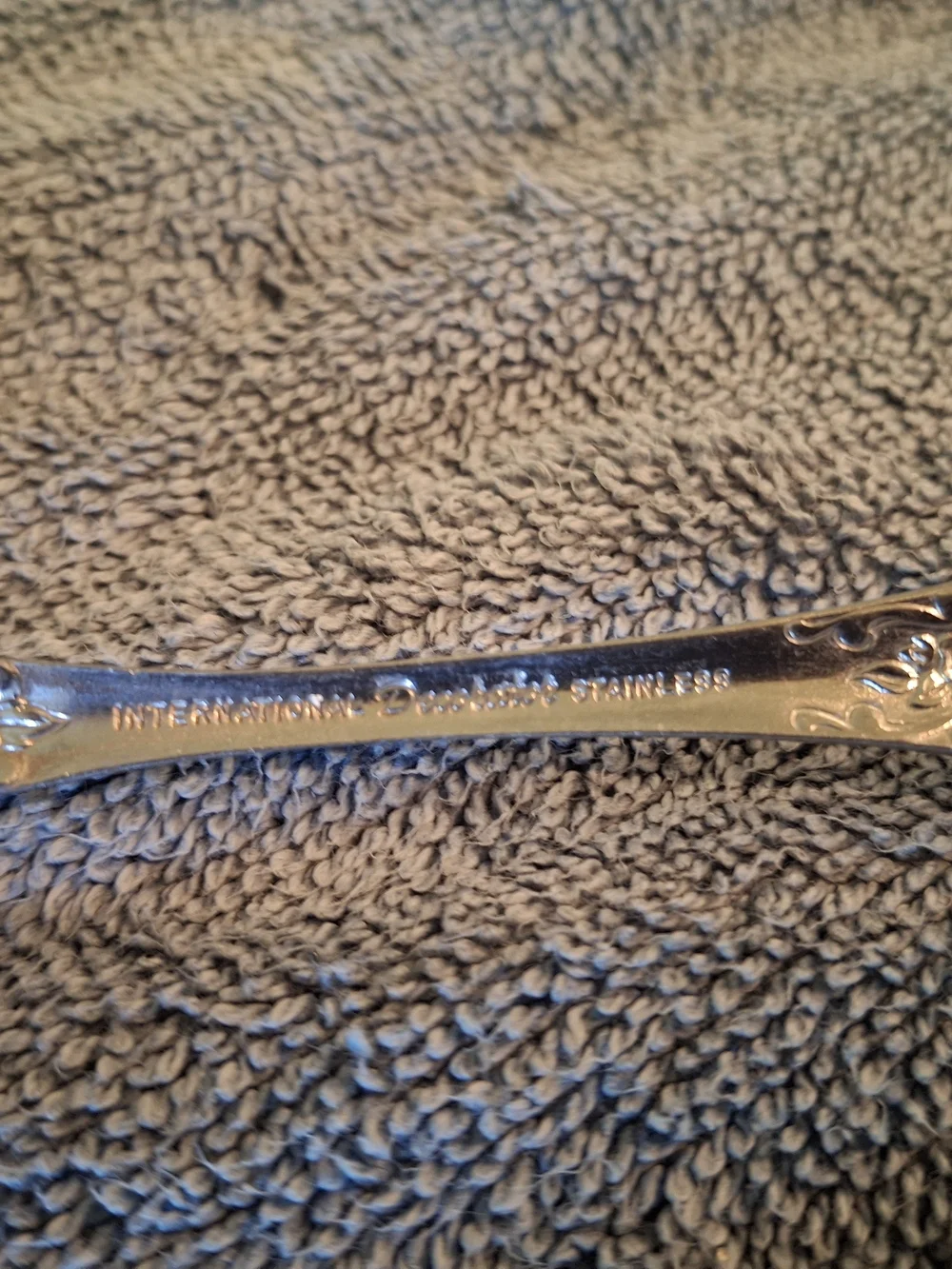 Ornate Decorative Serving Spoon in Silver La France Pattern